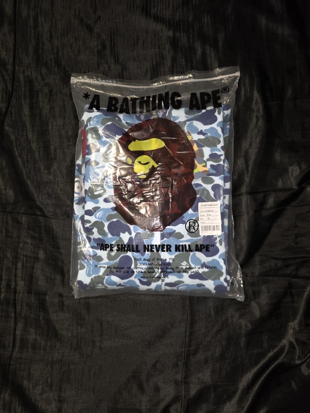 BAPE Shark ABC Camo Full Zip Hoodie, Blue Camo - Picture 7 of 7